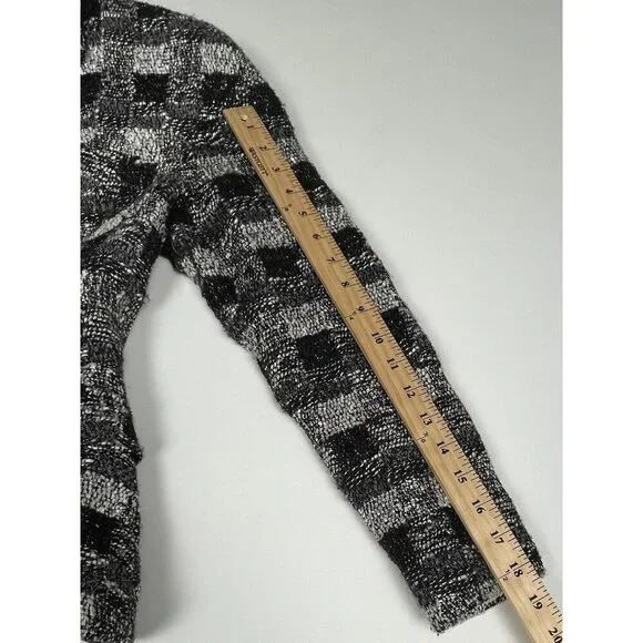 VTG ALBERTO MAKALI Womens SIZE 6 Black/White Tweed  JACKET Jewels Buttons *Flaw* - Picture 5 of 9